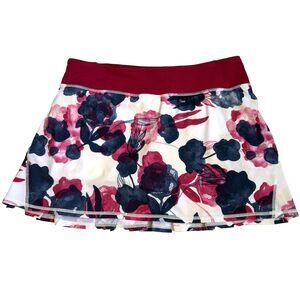 Lululemon Pace Setter Skirt Inky Floral Ghost Inkwell Bumble Berry Size 8T